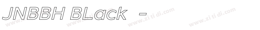 JNBBH BLack字体字体转换